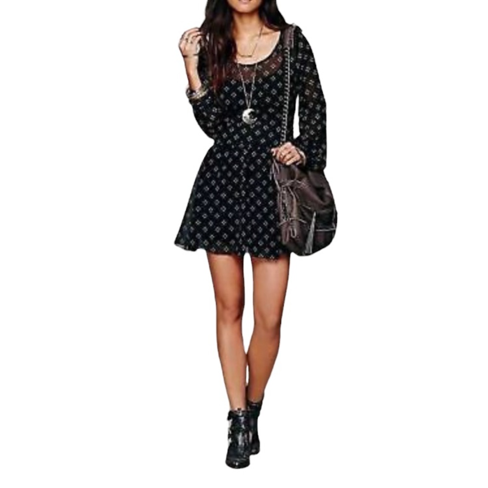 Free People Black Mini Dress